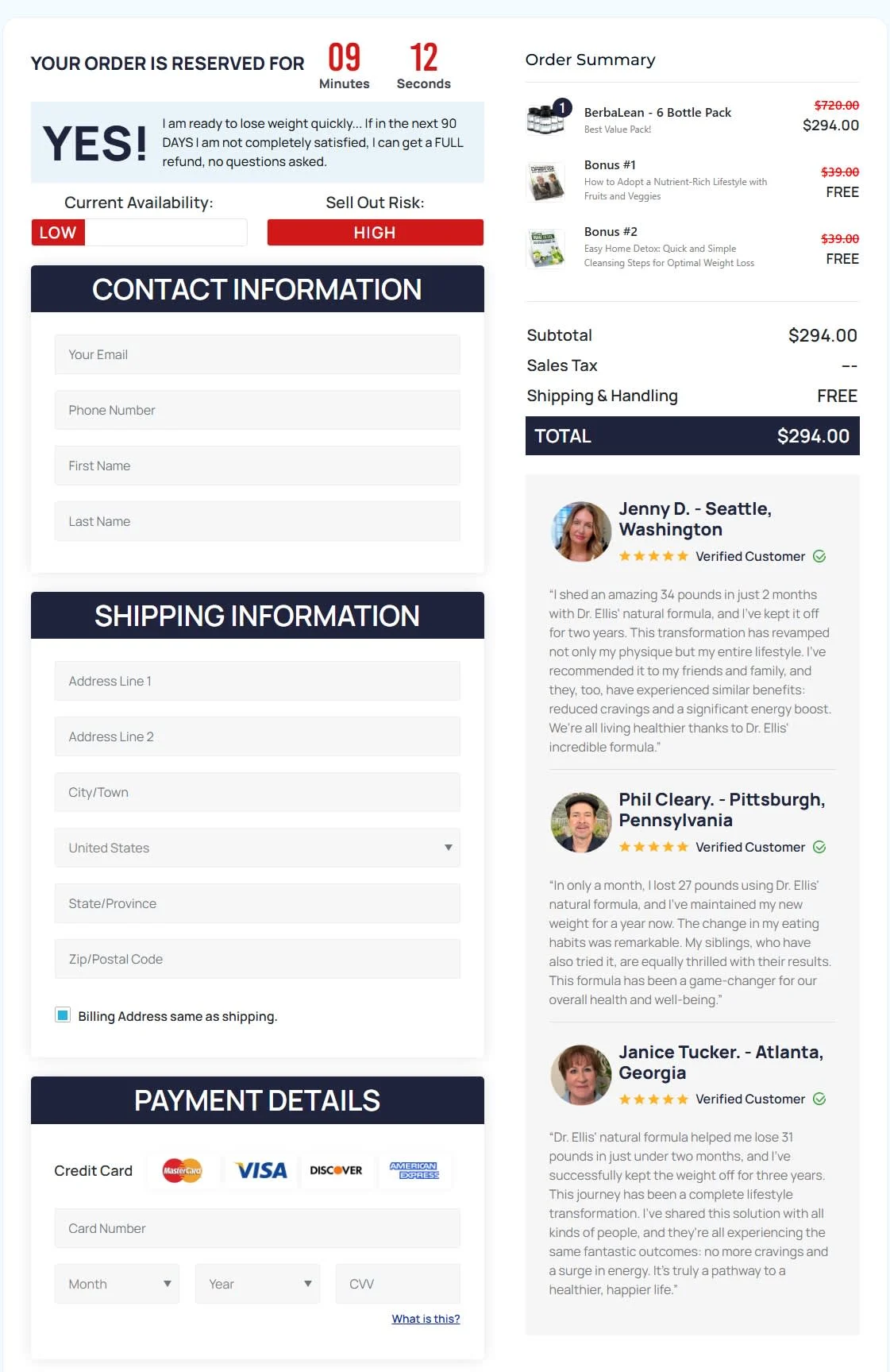 Secure Checkout Form